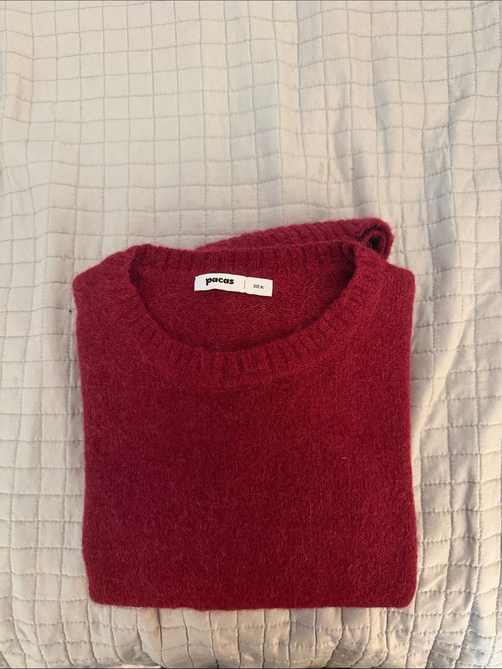 Men's Crewneck Sweater in Deep Red - Classic Knit